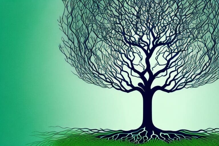 An expansive tree with deep roots symbolizing a strong foundation