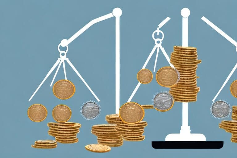 An abstract representation of a balance scale